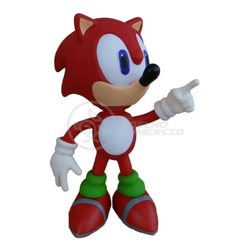 Boneco Action Figure Sonic Red Vermelho 23cm Sonic