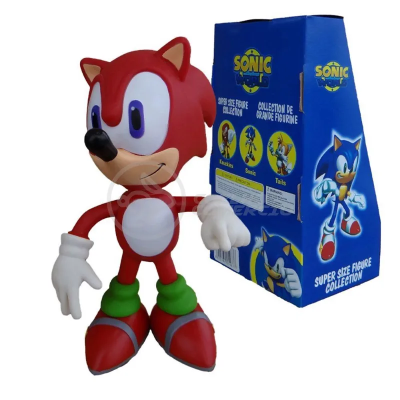 Boneco Action Figure Knuckles the Echidna Articulado Grande Super Size 23cm - Sonic World