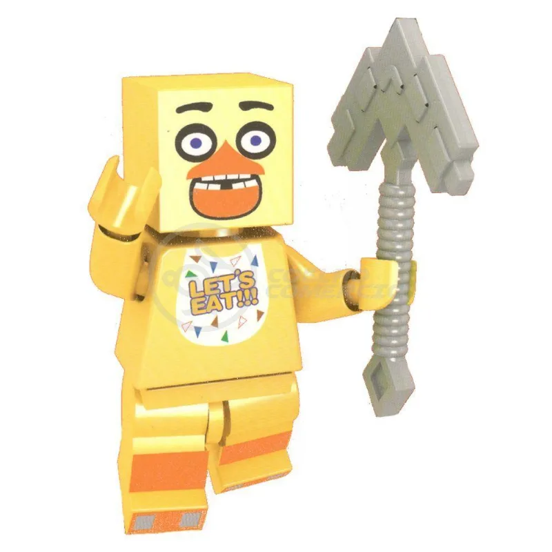 Brinquedo Boneco Bloco De Montar Five Nights At Freddys Fnaf Compatível Com Lego - Chica