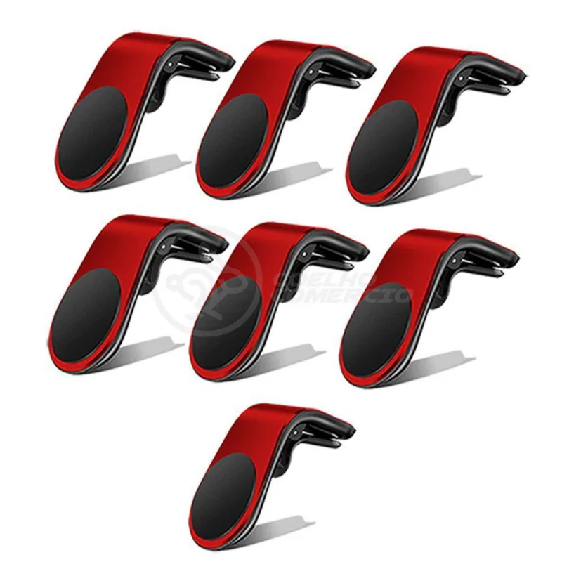 Kit 7 Suporte Magnético Veicular Painel De Carro Tipo L