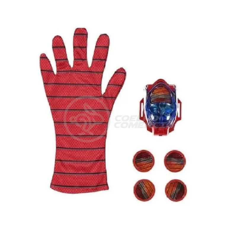Luva Brinquedo Infantil Lança Disco Homem Aranha com Som e Luz Herói Marvel Vingadores Dispencer