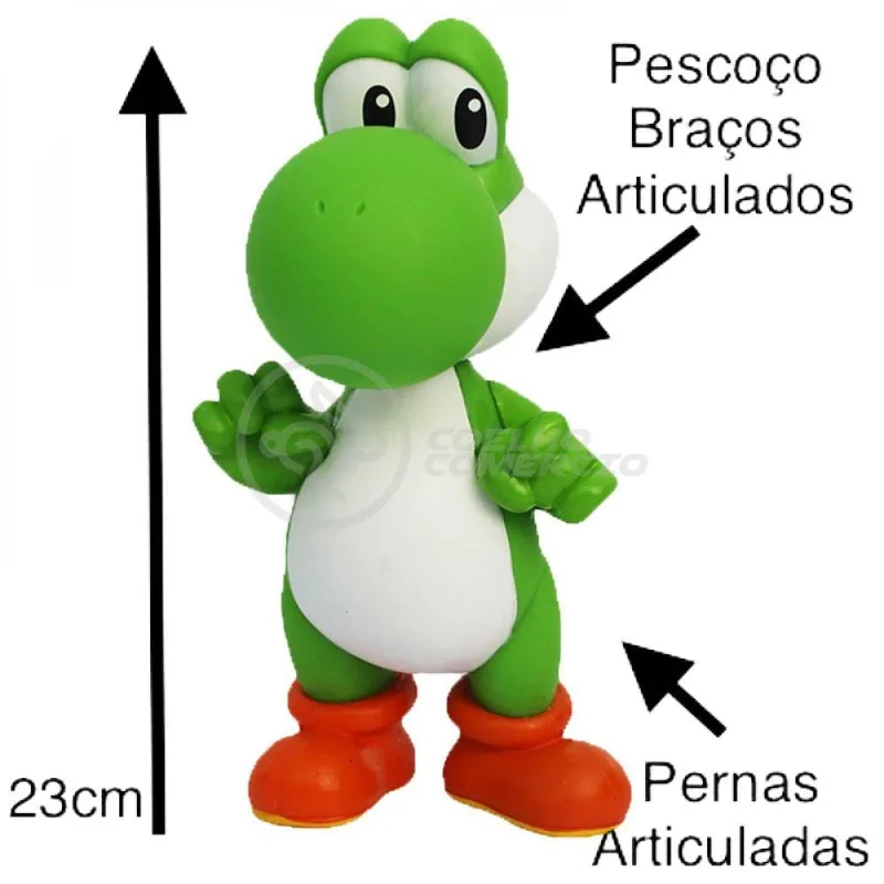 Boneco Action Figure Yoshi Articulado 26cm