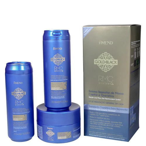 Amend Rmc System Sh Repositor Defrisante G Black - BLACK - Higiene E Beleza