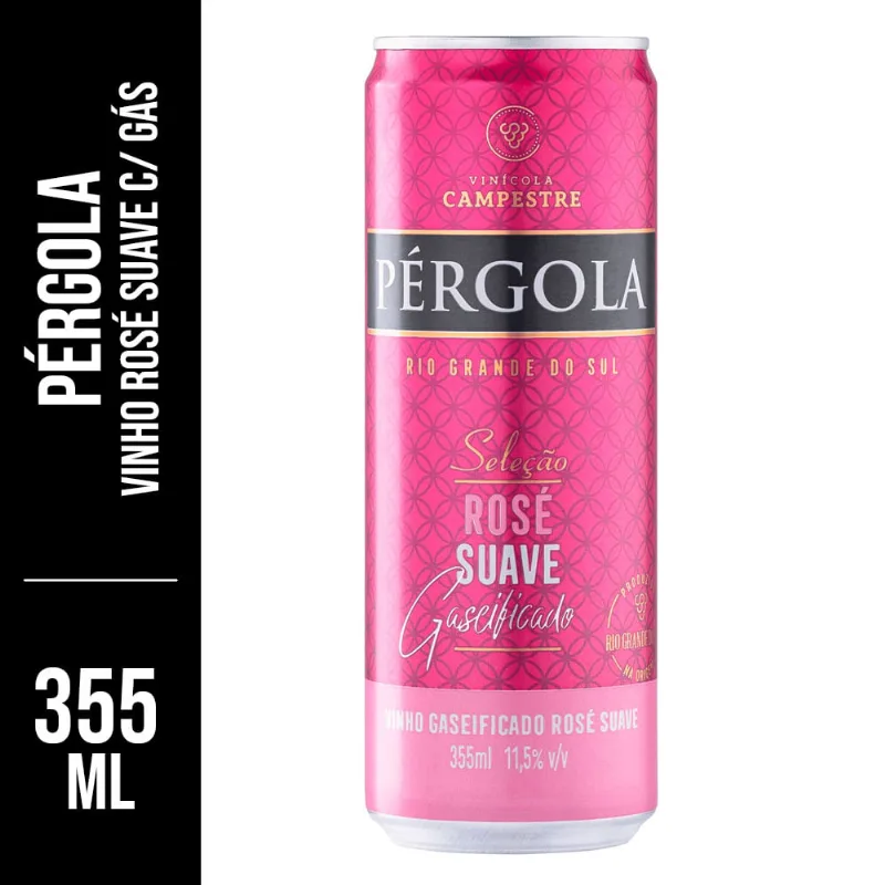 Vinho Nacional Pérgola Rosé Lata 355ml