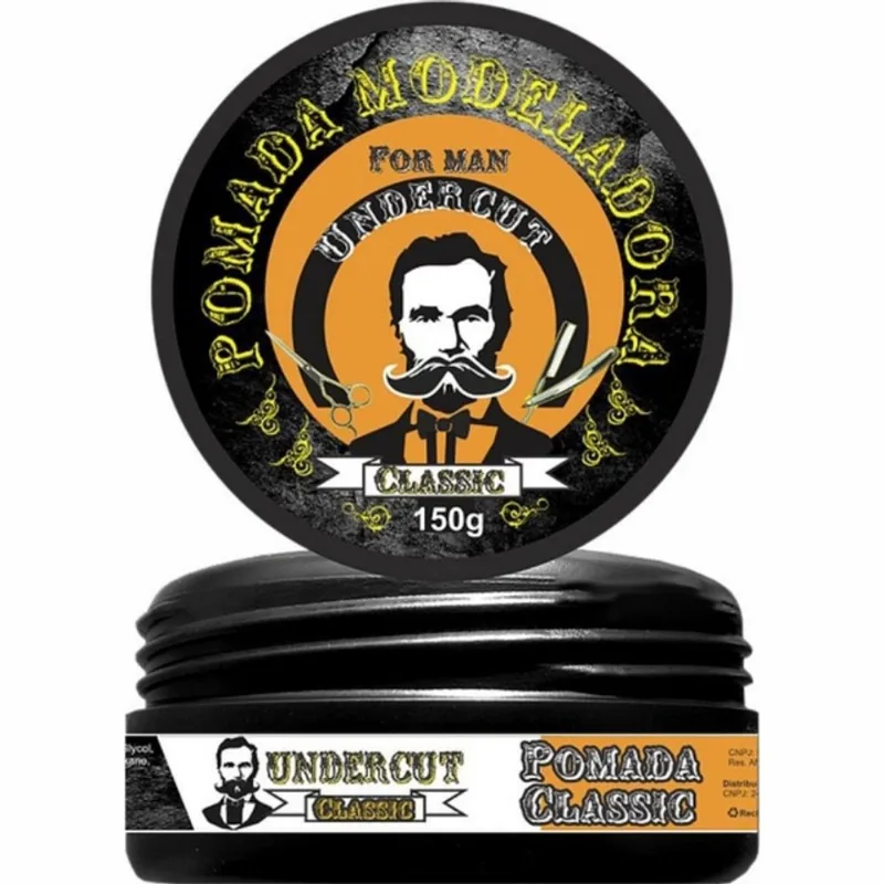 POMADA MODELADORA JACK & BARBER UNDERCUT PRETA 150G
