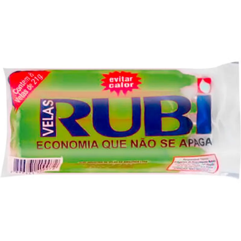 Vela Rubi Verde 21g 8 un
