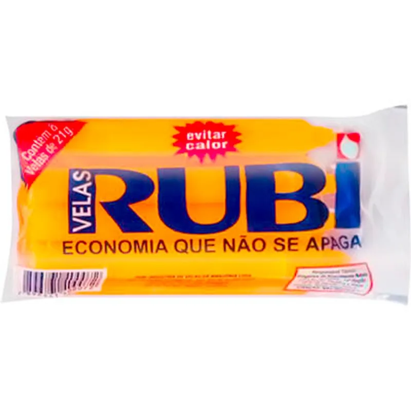 Vela Rubi Amarela 21g 8 un
