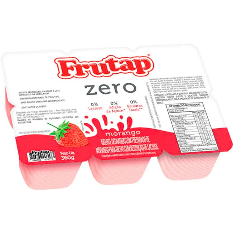 Iogurte Frutap Zero Morango 360g
