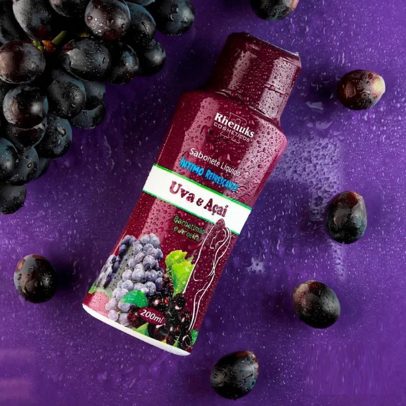 Sabonete Íntimo Refrescante Uva E Açaí Com Barbatimão 200Ml