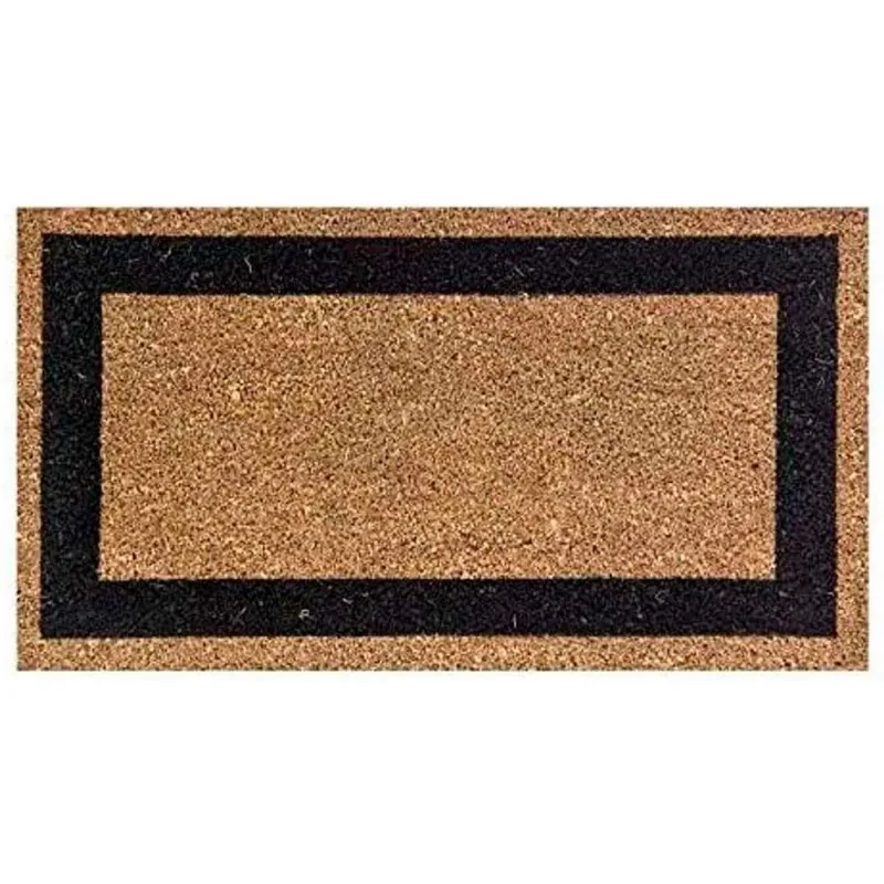 Capacho de Fibra de Coco Bella Casa Colorful Preto 33 x 60cm