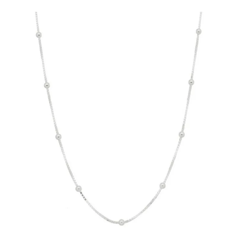 Choker Colar Corrente Gargantilha Bola Prata 925 40 Cm