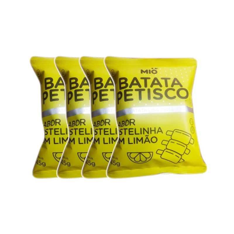 Kit 4 Batata Petisco Mió Sabor Costelinha Com Limão 45g - Não Informado - Mercearia
