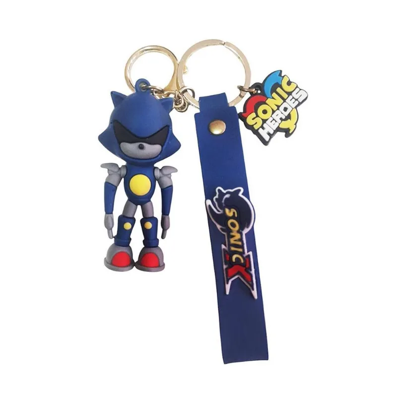 Metal Sonic Chaveiro Emborrachado Com Mosquetão Acessório 3d