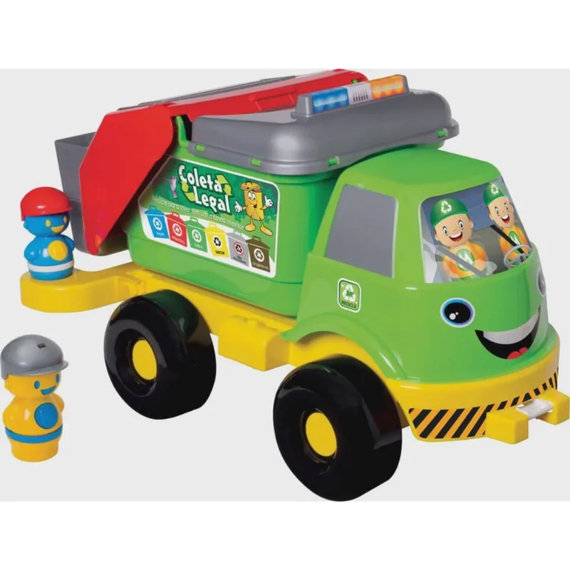 Brinquedo Infantil Caminhão Coleta Seletiva - Mercotoys - Caixa