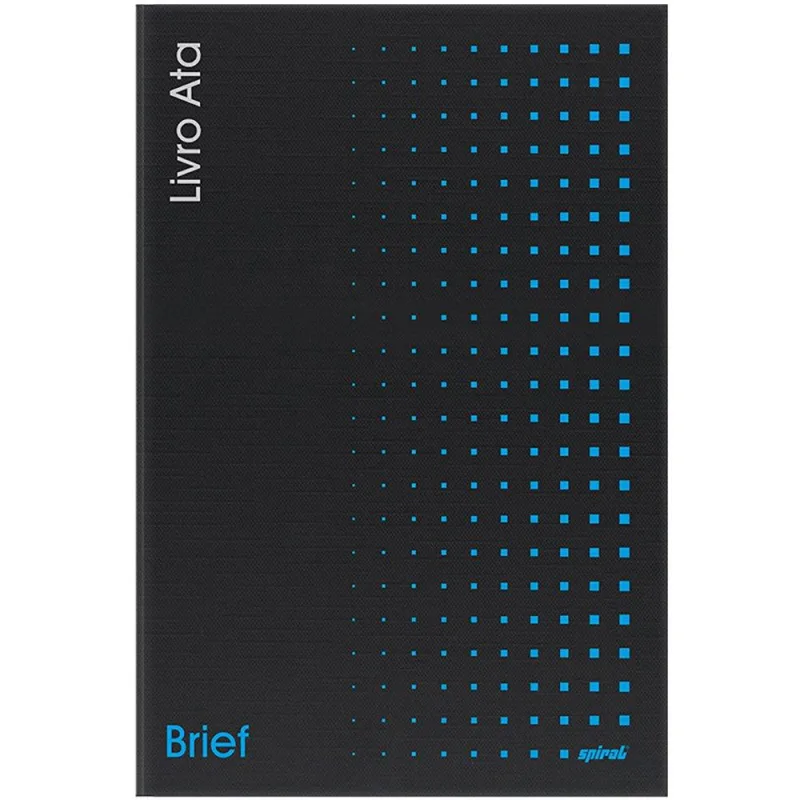Livro ata sem margem 200 folhas Brief azul Spiral - Spiral - Alimentos E Bebidas