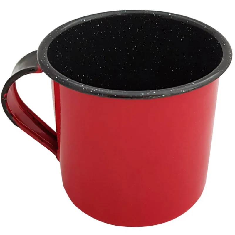 Caneca Esmaltada Xícara de Café Chá 400ml Caneca Agata Caneca Vermelha - Não Disponível - Utilidades Domesticas