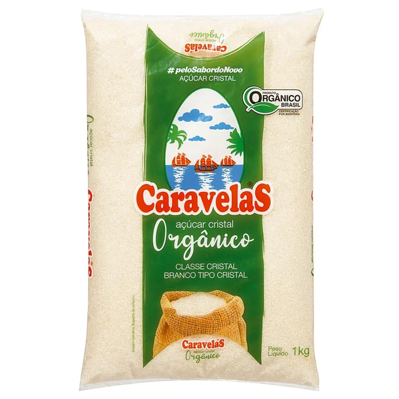 Açúcar Cristal Orgânico Caravelas 1kg - Caravelas