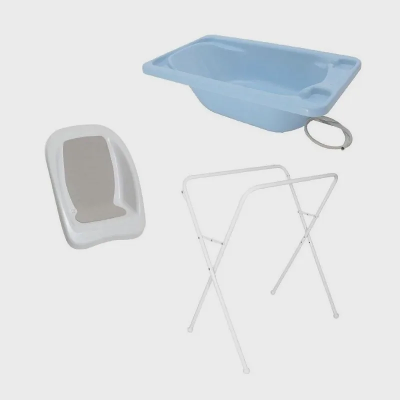 Banheira de bebe plastica galzerano acqua trio azul