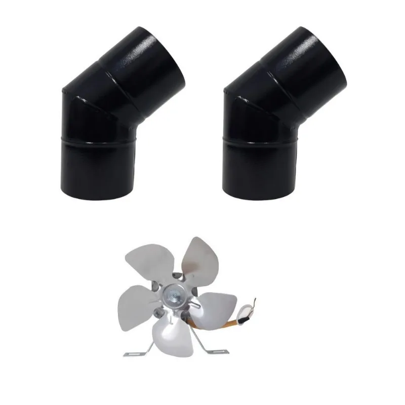 Kit Chaminé 8 Polegadas Curva 45 - Exaustor 110v