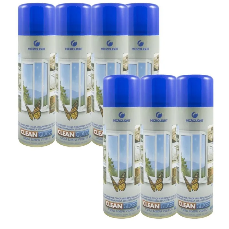 Kit 07 Clean Glass Limpa Vidros Antiembaçante Em Spray 300ml