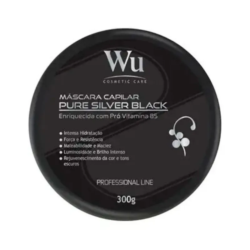 Mascara Capilar Matizadora Profissional Wu Pure Silver Black 300g (MP)