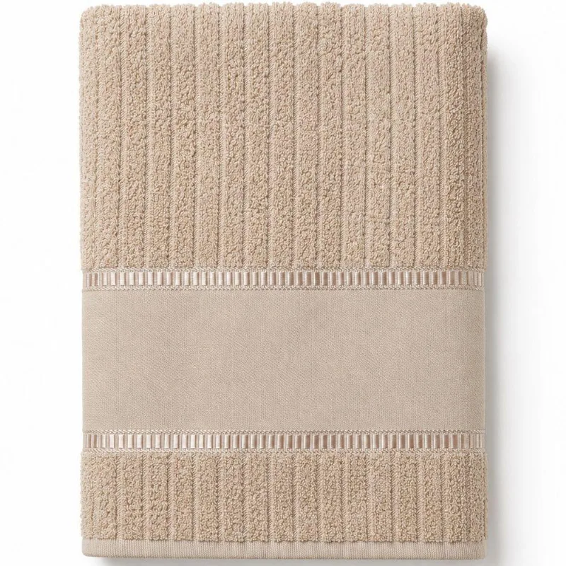 Toalha De Mãos E Lavabo Ponto Russo 30x50cm 100% Algodão 380g-m Camurça Bene Casa