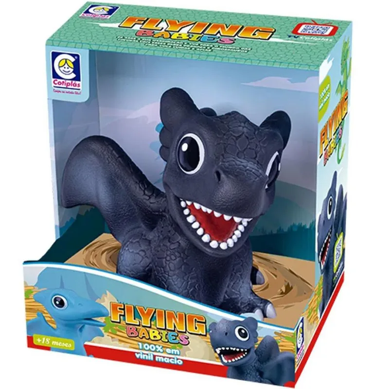 Brinquedo Flying Babies Cotiplás Dragão Preto 2633 18m+