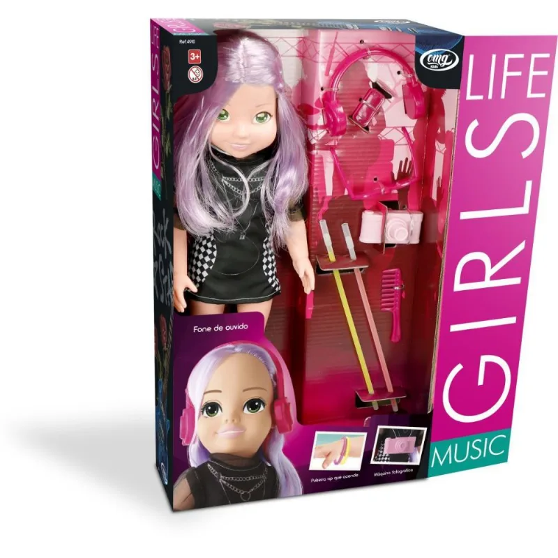 BONECA GIRLS LIFE MUSIC C/ACESSORIOS