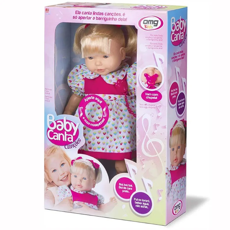 Boneca Interativa - 48 cm - Baby Canta Canções - OMG Kids