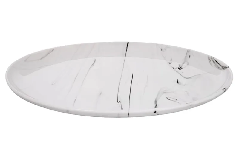 Travessa Oval Marble Porcel 40,7 cm Hauskraft - HAUSKRAFT - Utilidades Domesticas