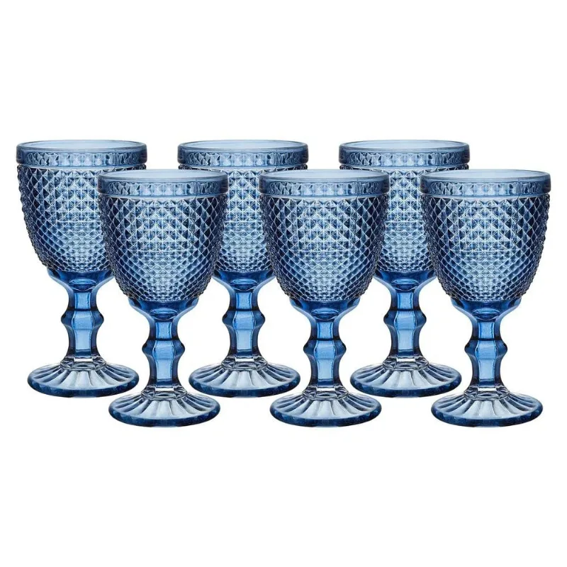 JOGO 6 TACAS AGUA 320ML AZUL