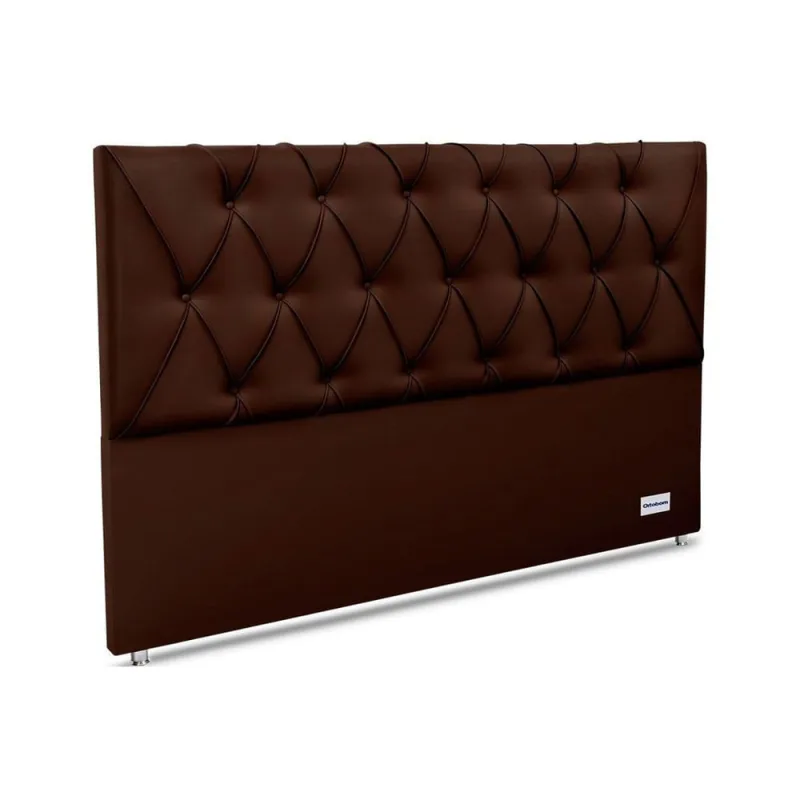 Cabeceira Cama Box Estofada 195 Murat Facto Brown King 195 - Courano Marrom - Ortobom - Ortobom - Móveis