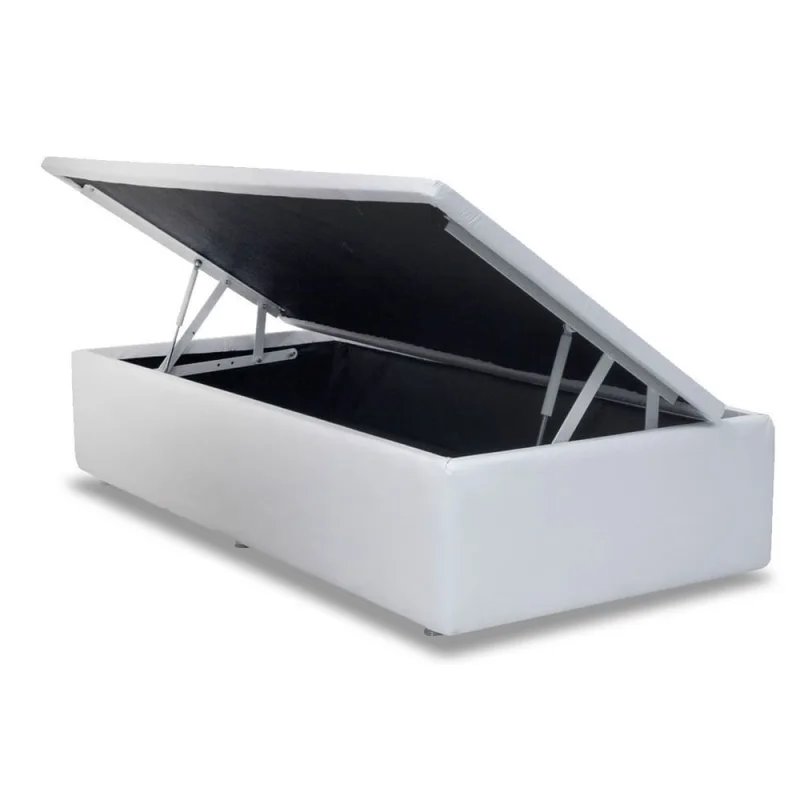 Cama Box Baú Universal Solteiro Courano White (88x188x35) - Ortobom - Ortobom - Móveis
