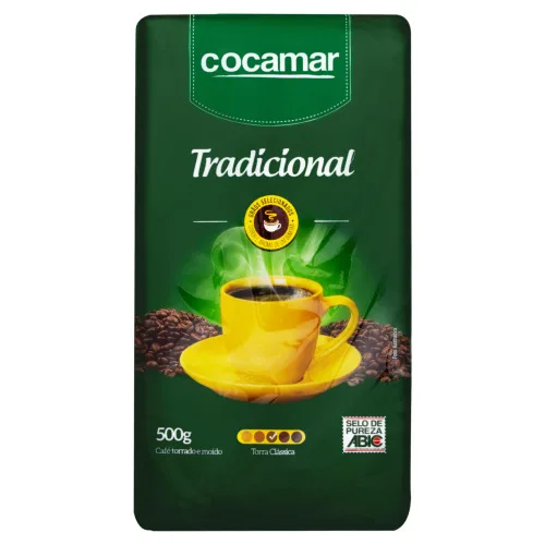 CAFÉ TORRADO E MOÍDO TRADICIONAL COCAMAR PACOTE 500G - COCAMAR