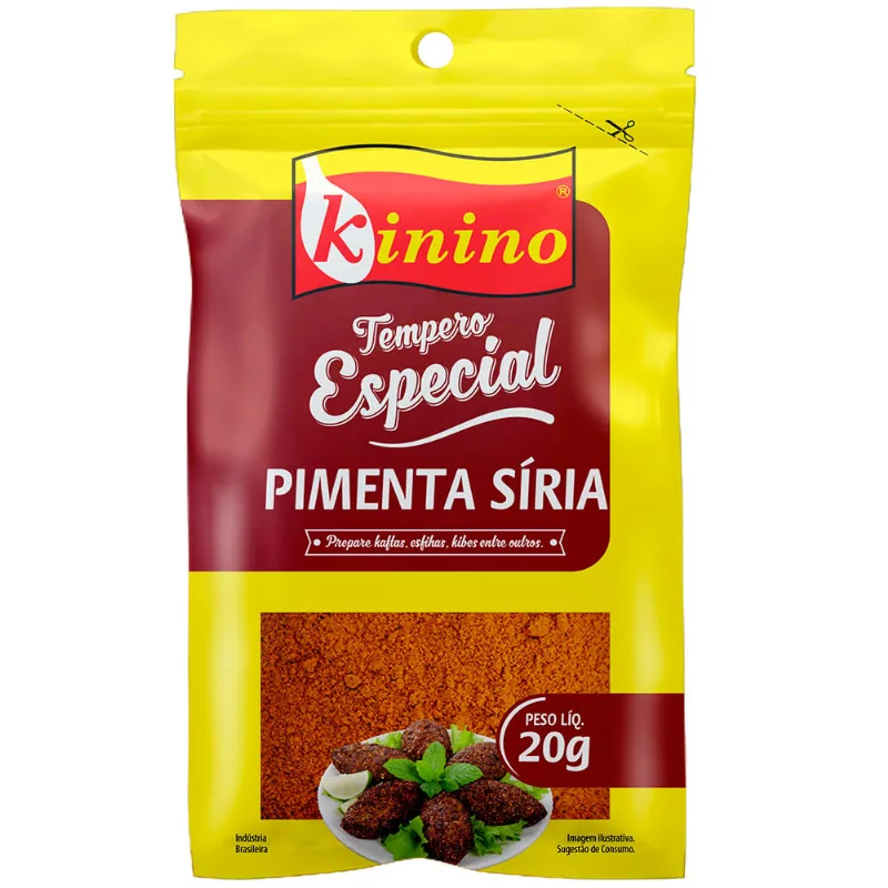 Tempero Kinino Pimenta Siria Pct 20g Tempero Kinino Pimenta Síria 20g