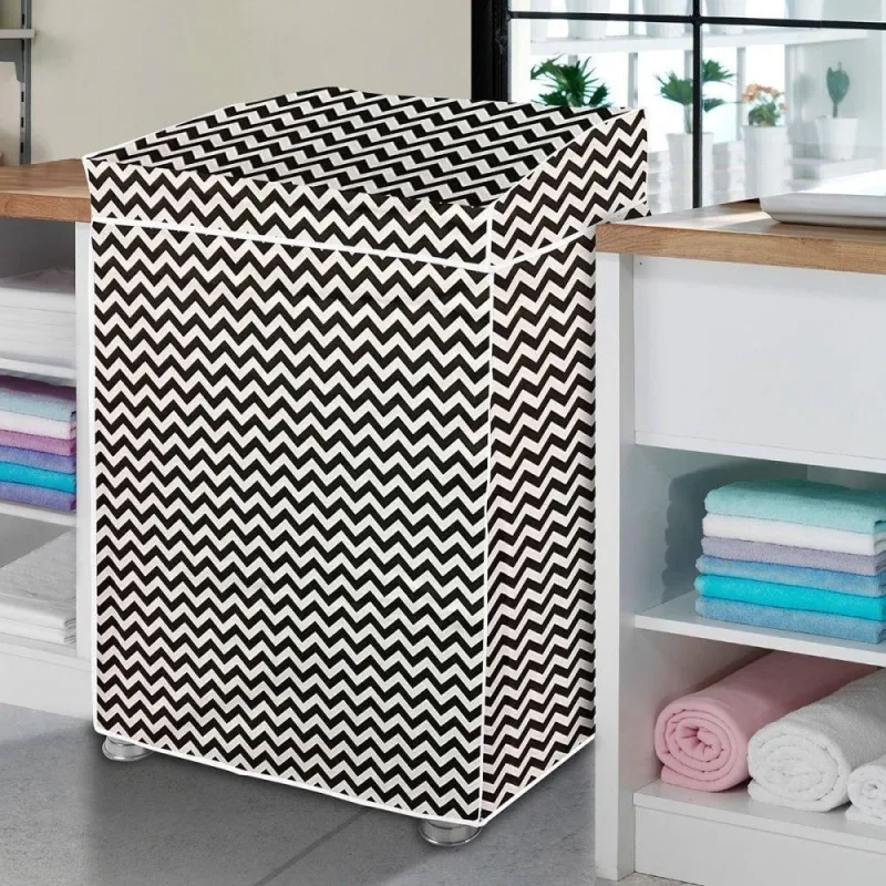 Capa para Máquina de Lavar Zigzag m Protetora Forrada Pvc Laminado e Poliéster Vida Pratika - Vida Pratika - Eletrodomésticos
