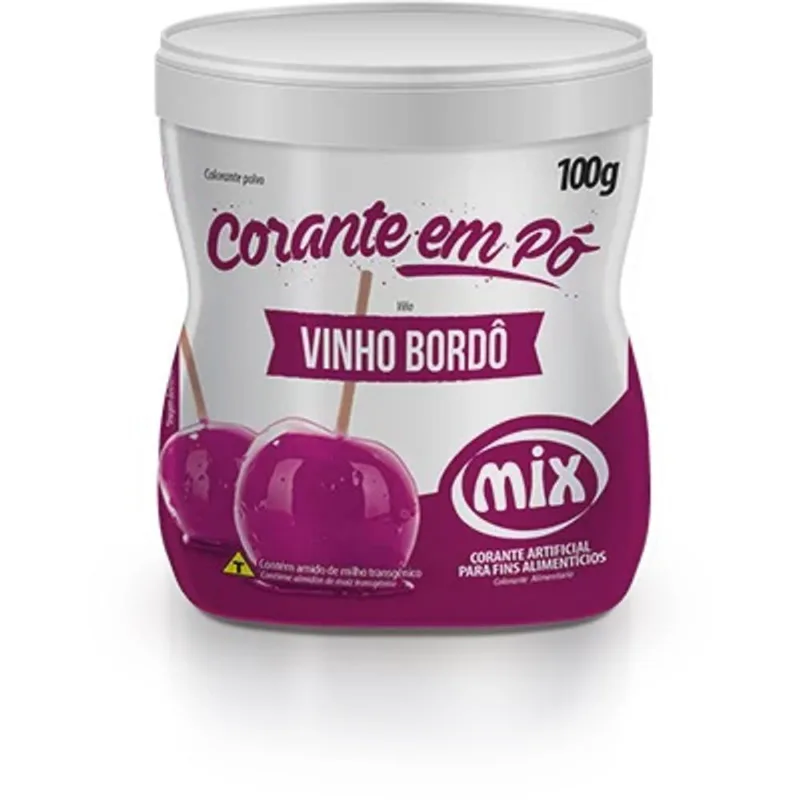 Corante Em Po Vinho Bordo 100g Mix