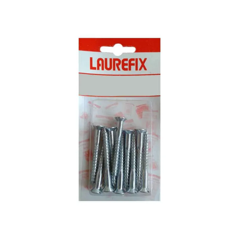 Parafuso madeira cabeça chata 2,5x10mm 20 unidades Laurefix