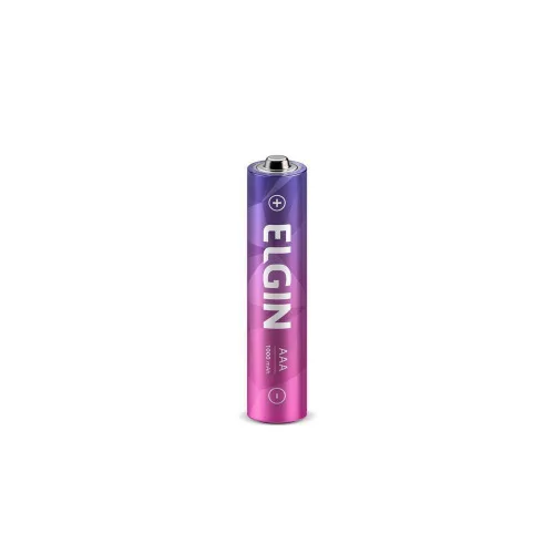 Pilha Recarregável Aaa 1000 Mah Blister C/ 2 Elgin - ELGIN