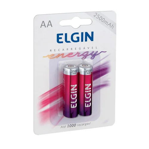 Pilha Recarregavel Elgin Aa - ELGIN - Bazar
