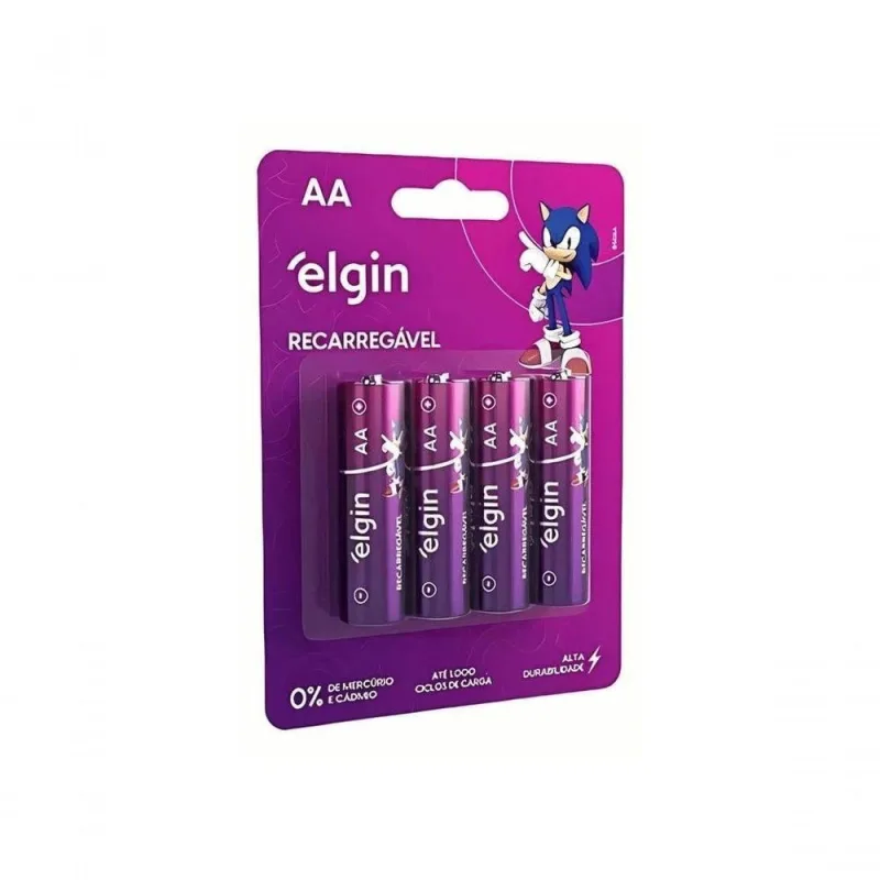 Pilha Recarregável Elgin Aa 2500mah C-4 - Elgin - Casa E Construção