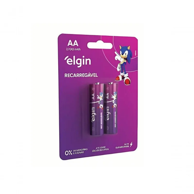 Pilha Recarregavel Elgin Aa 2700mah Blister Com 4 - Elgin - Casa E Construção