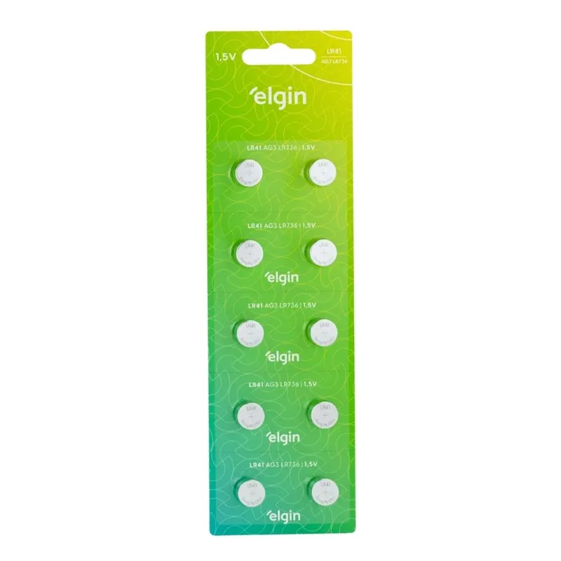 10 Baterias Alcalinas Lr41 Elgin [F108]