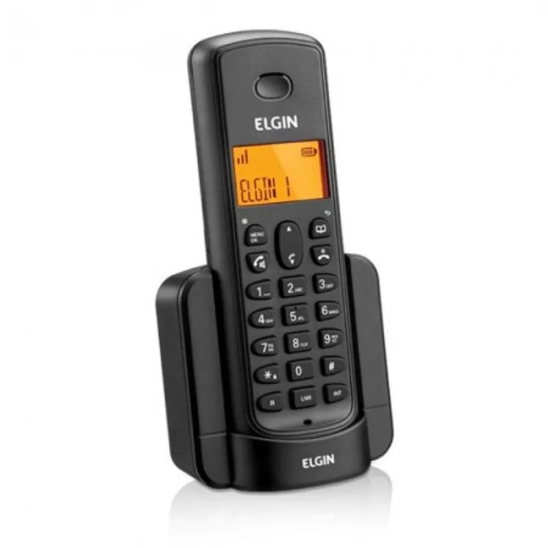 Telefone Sem Fio Elgin 8003 Com 2 Ramal Preto Bivolt - Elgin