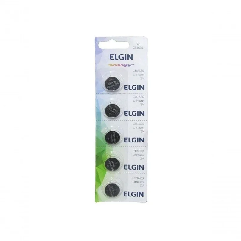 Bateria Lithium Elgin Cr1620 3v C/ 5 Unid. - Elgin