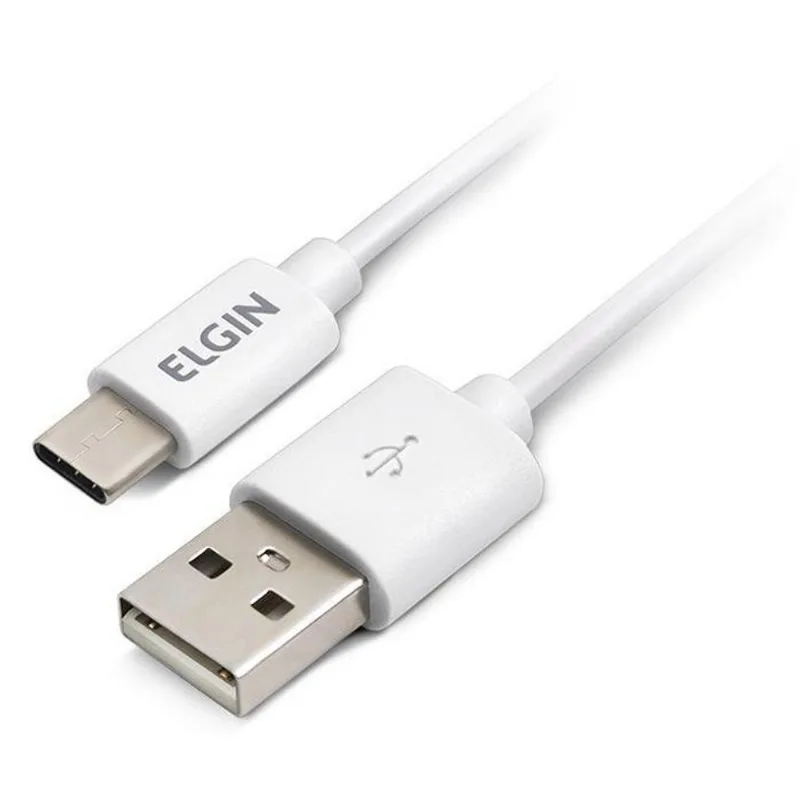 Cabo USB-C Para USB - 1 Metro - Branco - Elgin 46RCTIPOC000