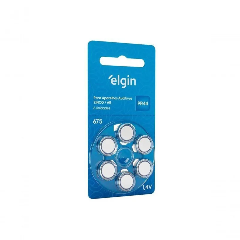 Pilha Auditiva Elgin Pr44 1,4v C-6 Unidades - Elgin