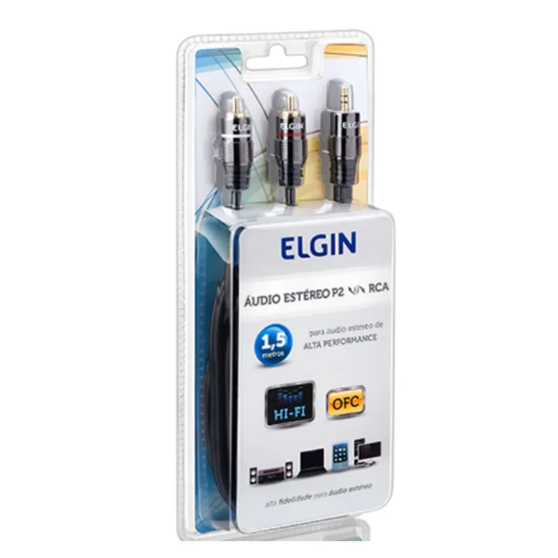 Cabo P2-macho Elgin - 2 Rca-macho 1,5m: Tecnologia Avançada