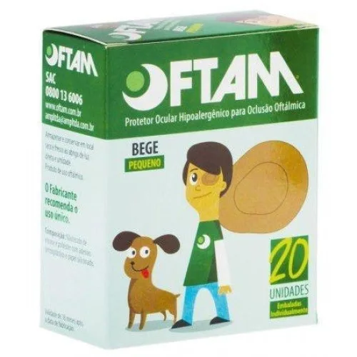 Protetor Ocular Oftam Bege Peq 20unidade - OFTAM