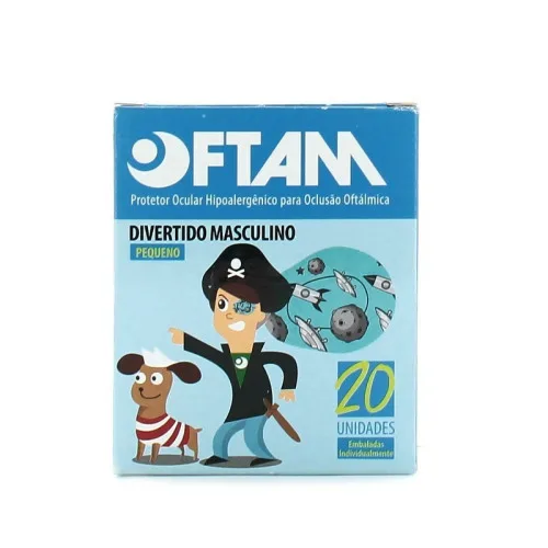 Protetor Ocular Oftam Divertivo Masculino Pequeno Com 20 Unidades - OFTAM - Farmácia